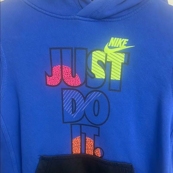 Nike Blue and Black Sweatshirt and sweat pants Just Do It 2 piece sweatsuit - Picture 2 of 11